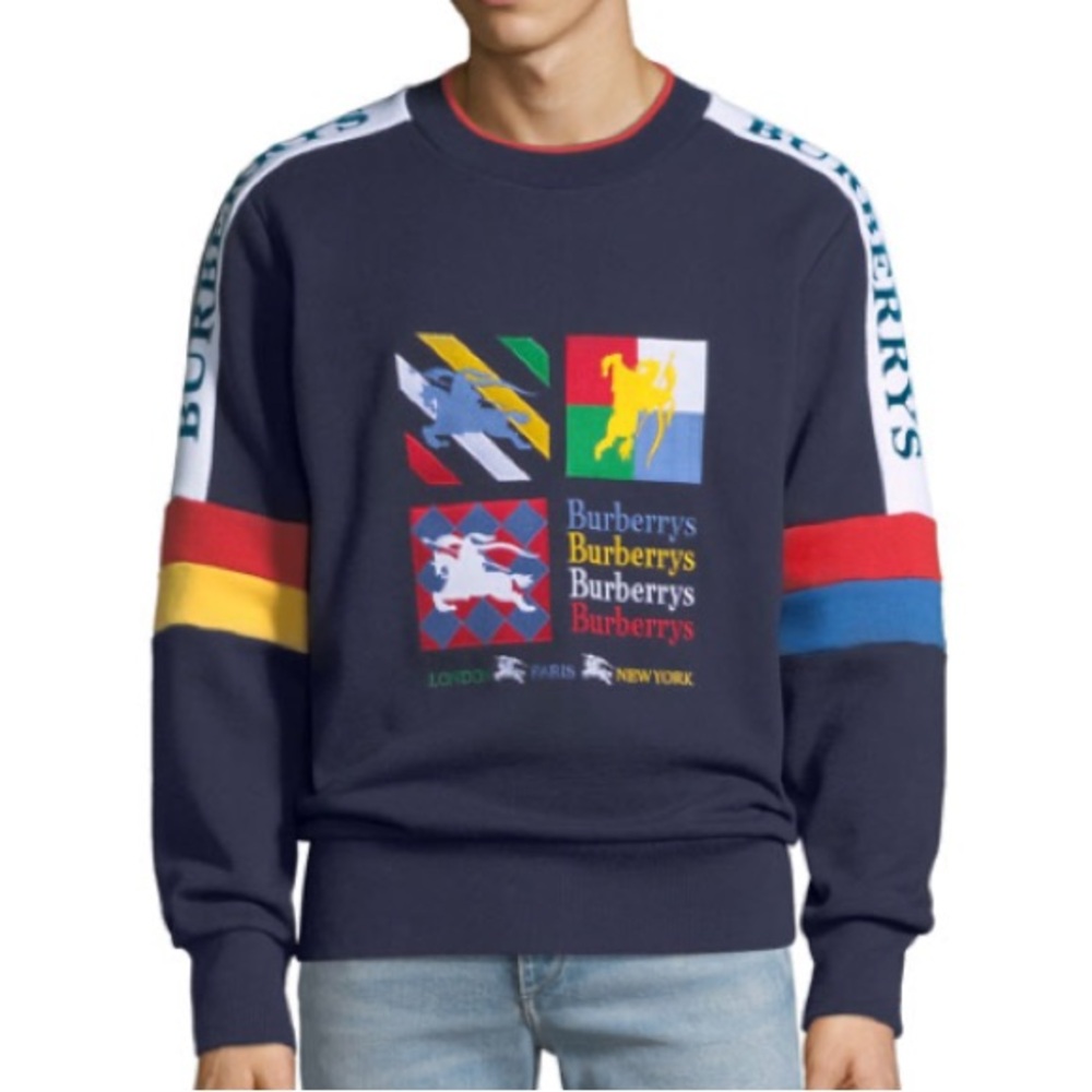 Burberry Multicolor Embroidered Archive Logo Sweatshirt